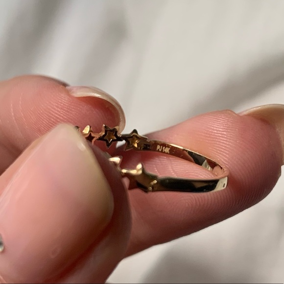 14k gold delicate star ring - size 8 - Picture 14 of 14